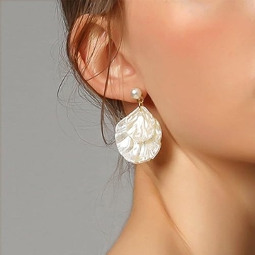 Fashion Pearl Sea Shell Dangle Earrings for Women Gifts