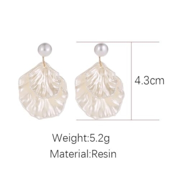 Fashion Pearl Sea Shell Dangle Earrings for Women Gifts