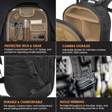 HAZARD 4 Pillbox(TM) Hard-Shell Optics/CCW Pack - Black, Model:BKP-PBX-BLK