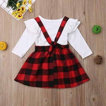 Mubineo Toddler Girl Christmas Plaid Dress Outfit