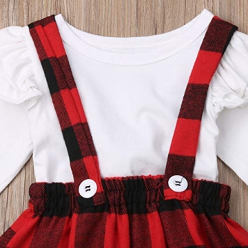 Mubineo Toddler Girl Christmas Plaid Dress Outfit