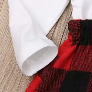 Mubineo Toddler Girl Christmas Plaid Dress Outfit