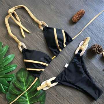 Sexy Halter Brazilian Bikini Set for Women Swimwear
