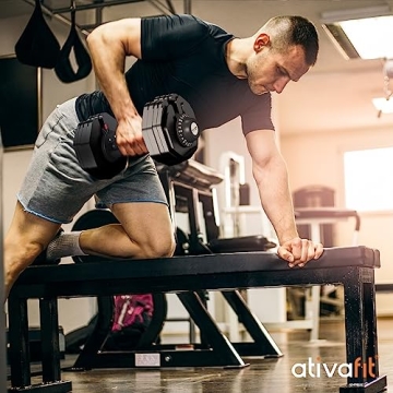 AtivaFit Adjustable Dumbbells 88 LBS for Home Gym Fitness