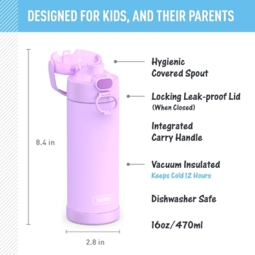 THERMOS FUNTAINER 16 oz Neon Purple Insulated Bottle