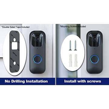 Blink Doorbell Mount for Blink Video Doorbell, No-Drilling Blink Mount Bracket, Easy Installation fo...