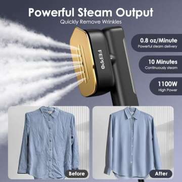 FEPPO Travel Steamer - Portable 2in1 Iron & Efficient Garment Care