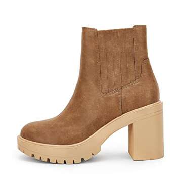 Stylish Syktkmx Chunky Heel Women's Ankle Boots