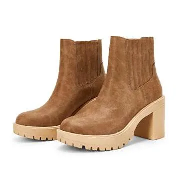 Stylish Syktkmx Chunky Heel Women's Ankle Boots