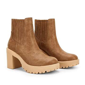 Stylish Syktkmx Chunky Heel Women's Ankle Boots