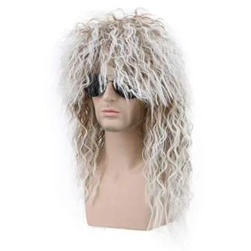 Karlery Long Curly Gradient Wig for 70s 80s Parties