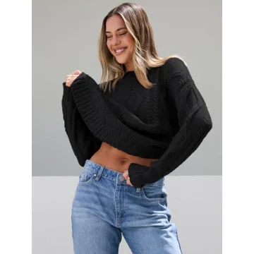 Trendy Queen Oversized Cable Knit Sweaters for Women