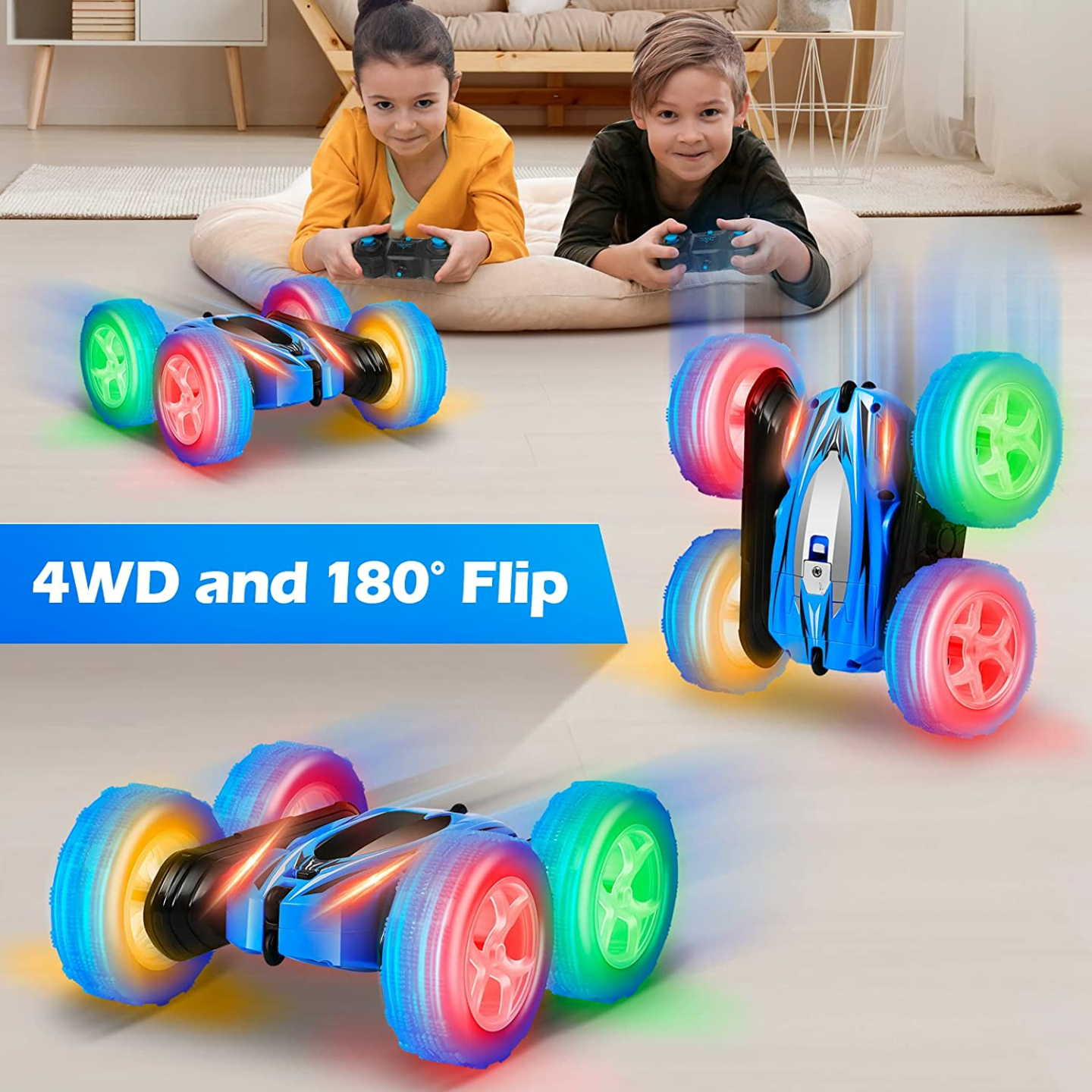 Flymevac 360° Remote Control Stunt Car for Kids