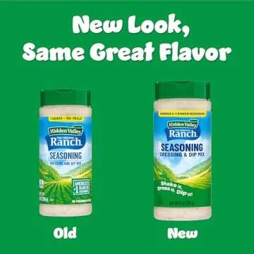 Hidden Valley Original Ranch Seasoning, Dressing and Dip Mix, Shaker Canister, 8 Ounces (Package May...