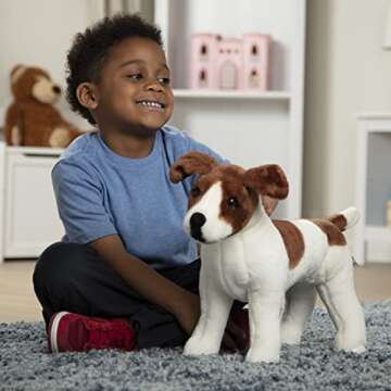Melissa & Doug Giant Jack Russell Terrier - Lifelike Stuffed Animal Dog (over 12 inches tall)