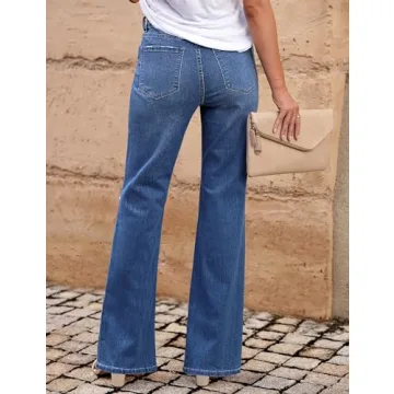 High Waisted Bellbottoms Jeans for Women by LookbookStore
