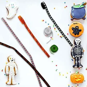 20 Rolls 40 Yards Halloween Thin Grosgrain Ribbon Ghost Spider Witch Printed Ribbon Halloween Wrapping Ribbon Craft Wrapping Holiday Ribbon for Halloween DIY Craft Party Decoration