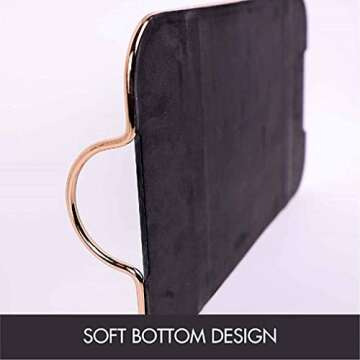 GREEHOMEDE Decorative Tray with Handle, Gold Mirror Tray, Vanity Tray Jewelry Perfume Organizer Makeup Tray, Mirror Tray for Vanity, Dresser, Bathroom, Bedroom(13.8'' x 7.9'')