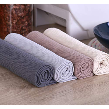 Super Absorbent Cotton Kitchen Towels Set of 4 - PY Home & Sports
