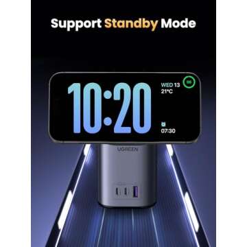 UGREEN 100W Charging Station 4-Port, Qi2 Certified 15W Foldable Charger, MagSafe Wireless Charger Stand for iPhone 16/15/14/13/12, AirPods Pro, MacBook Pro, Galaxy S24 and More