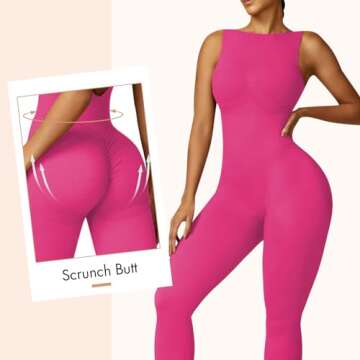OEAK Women's Scrunch Butt Jumpsuits 2024 - Chic Seamless Romper for Gym & Daily Wear