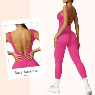 OEAK Women's Scrunch Butt Jumpsuit - Stylish Workout Essential