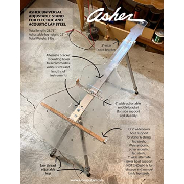 Universal Lap Steel Guitar Stand - Adjustable and Portable