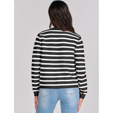 Trendy ANRABESS Striped Cardigan for Women 2024