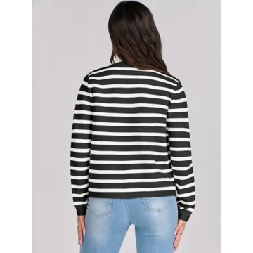 Trendy ANRABESS Striped Cardigan for Women 2024
