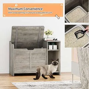Elegant IDEALHOUSE Litter Box Enclosure for Cats