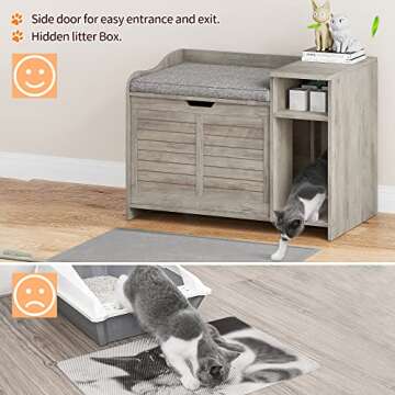 Elegant IDEALHOUSE Litter Box Enclosure for Cats