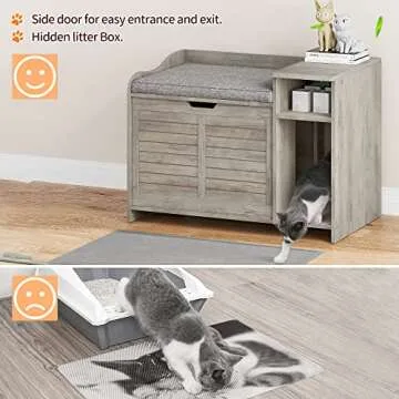 Elegant IDEALHOUSE Litter Box Enclosure for Cats
