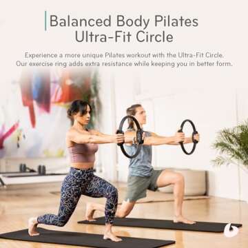 Balanced Body Ultra-Fit Circle, Pilates Ring Resistance Trainer, Upper-Body and Leg Workout Equipmen...