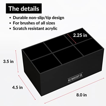 Stylish Acrylic Makeup Brush Holder for Organization
