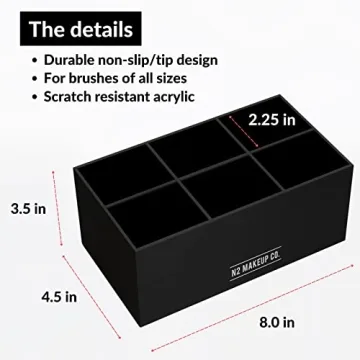 Stylish Acrylic Makeup Brush Holder for Organization
