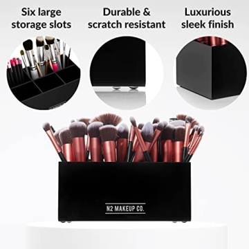 Stylish Acrylic Makeup Brush Holder for Organization