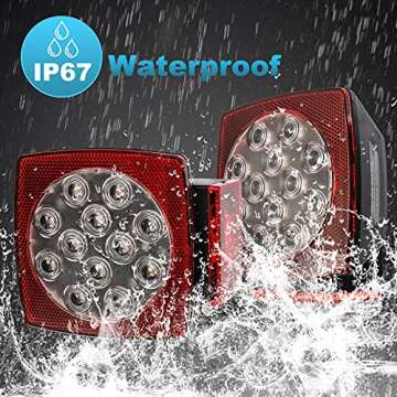 PARTSam Waterproof LED Trailer Tail Light Kit - Reliable Visibility