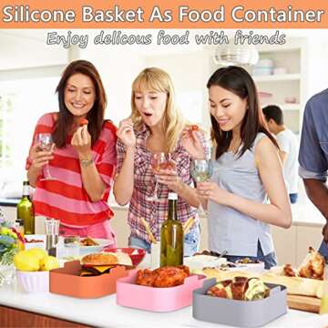 BTSHOW Air Fryer Silicone Liners - 3 Pack, BPA Free, 8.5"