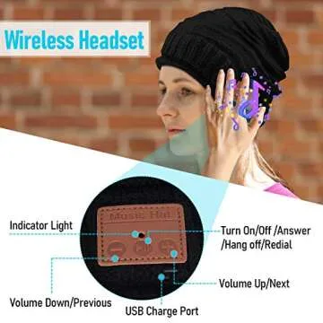 SMINIKER Wireless Beanie Hat for Outdoor Sports Music Lovers