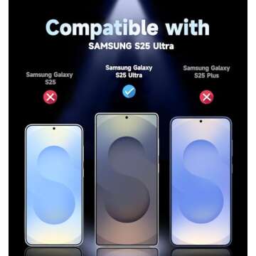 MAGIC JOHN 2 Pack for Samsung Galaxy S25 Ultra Tempered Glass Screen Protector, Bubble Free, Easy In...