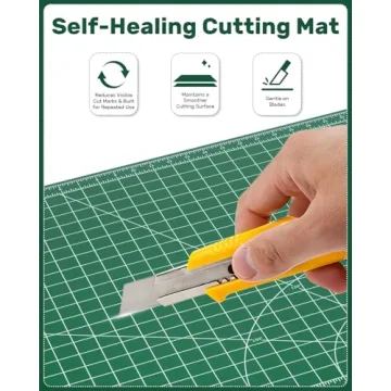Tujurich Self Healing Cutting Mat for Crafts and Sewing