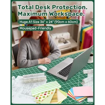 Tujurich Self Healing Cutting Mat for Crafts and Sewing