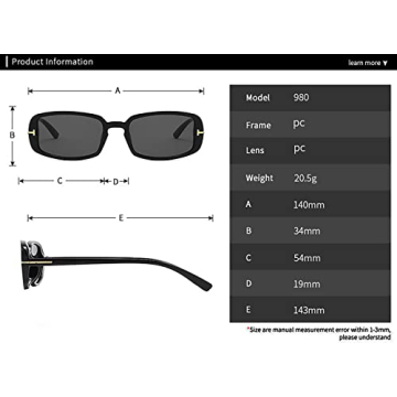 Stylish HEPTAGRAM 7 Rectangle Sunglasses for All