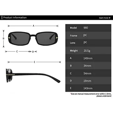 Stylish HEPTAGRAM 7 Rectangle Sunglasses for All