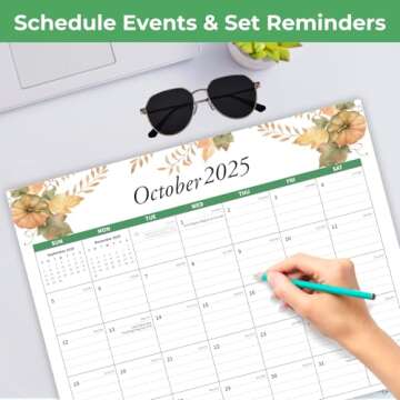 Calendar 2025 - Magnetic Calendar for Fridge, Runs From January 2025 to June 2026, Fridge Calendar 2025-2026 for School, Office & Home Planning and Organizing,15"x12" In