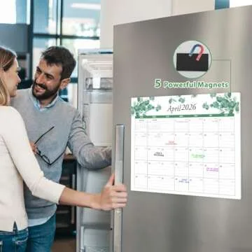 Calendar 2025 - Magnetic Calendar for Fridge, Runs From January 2025 to June 2026, Fridge Calendar 2025-2026 for School, Office & Home Planning and Organizing,15"x12" In