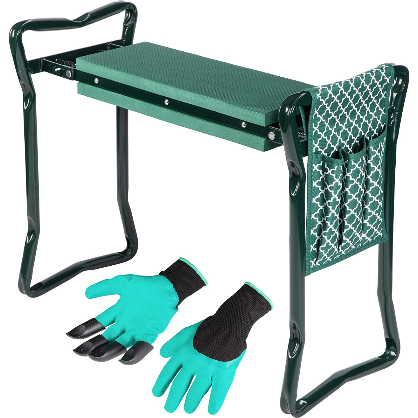 Durable Foldable Garden Kneeler and Stool with Accessories