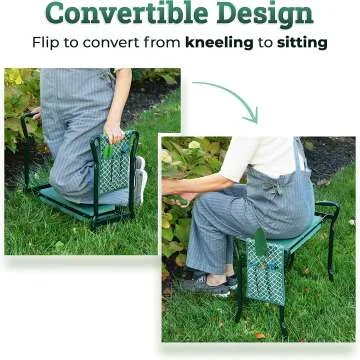 Durable Foldable Garden Kneeler and Stool with Accessories