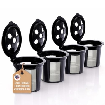 Reusable K Cups for Keurig Supreme, K Supreme Plus, K Slim, K-Brew Chill & K Duo Gen 2 - PureHQ 4 Pa...
