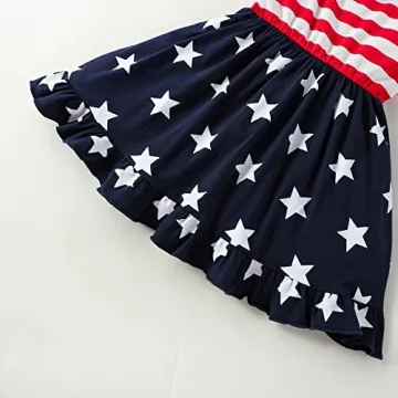 LYQTloml Toddler 4th of July Dress for Girls